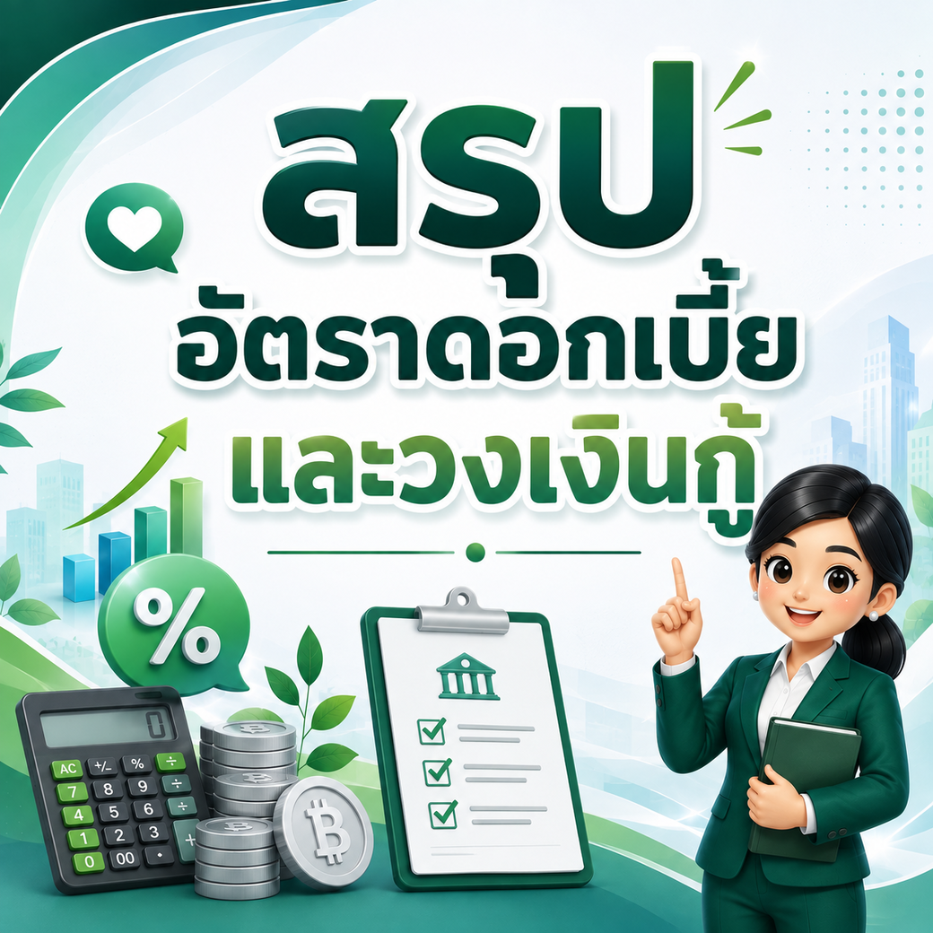 สรุปอัตราดอกเบี้ยและวงเงินกู้